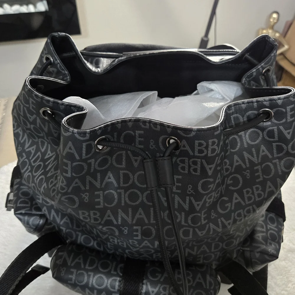 🔥 Dolce & Gabbana Coated jacquard backpack BRAND NEW 🔥